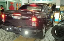 REAR BARBUMPER BELAKANG BLACK STEEL IMPORT TOYOTA HILUX REVO 2020