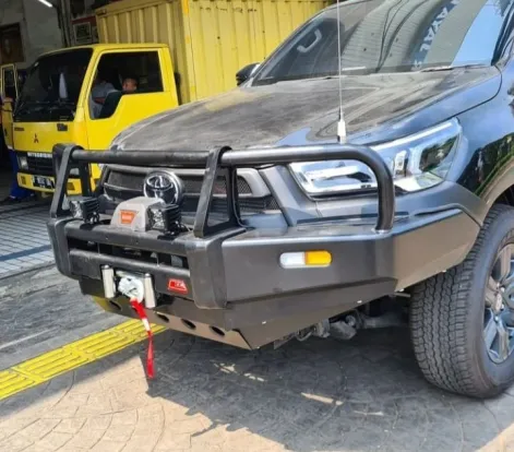 FRONT GUARD BULL BAR 3 LOOP SPEC MINING TOYOTA HILUX ROCCO 2021-2022 2 ~blog/2022/9/3/whatsapp_image_2022_09_03_at_13_20_43