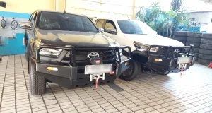 FRONT GUARD Bumper Depan Import 3 Loop Double Cabin Toyota Hilux Rocco 2023  2 ~blog/2023/7/22/whatsapp_image_2023_07_22_at_09_33_36