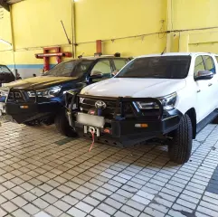 FRONT GUARD Bumper Depan Import 3 Loop Double Cabin Toyota Hilux Rocco 2023 