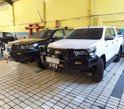 FRONT GUARD Bumper Depan Import 3 Loop Double Cabin Toyota Hilux Rocco 2023  1 ~blog/2023/7/22/whatsapp_image_2023_07_22_at_09_33_36_1